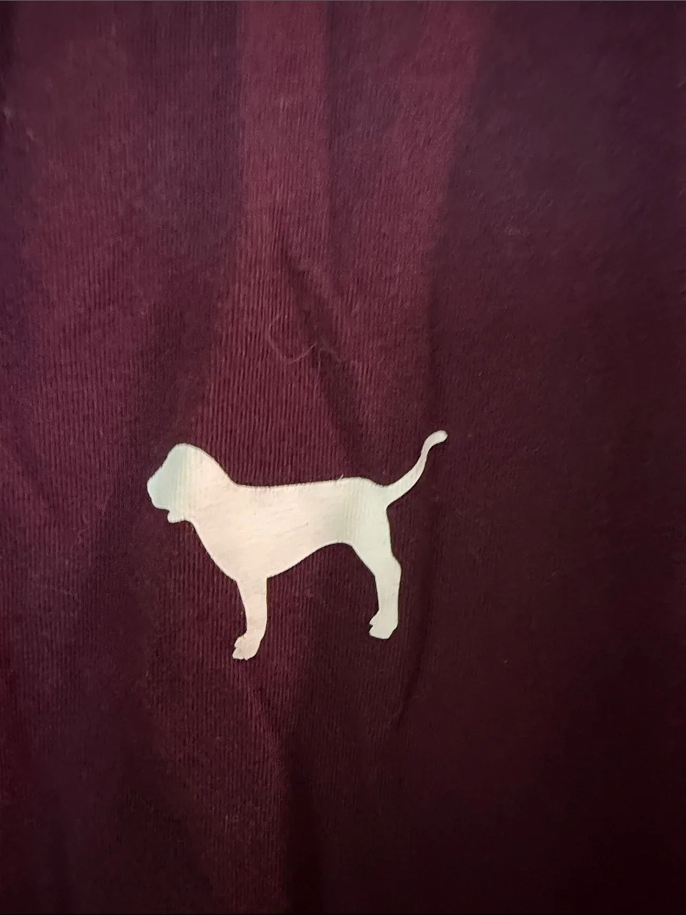 PINK Victoria's Secret Deep V Hooded crop Sweatshirt in Wine L